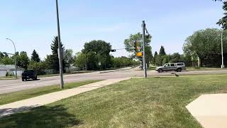 6 Edmonton police cars going code 3 for a commercial ￼video