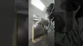 Start Paint Spraying And Finishing Spray Off Panel #Paintlife #Car #Paint #Autobody #Satisfying