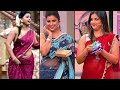 Shwetha chengappa kannada tv anchor hot saree navel show