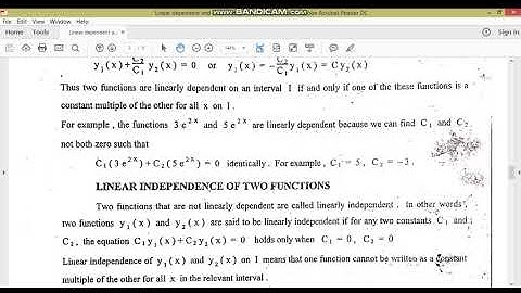 Linear independent and linear dependent functions//ODE//M.Adnan Anwar
