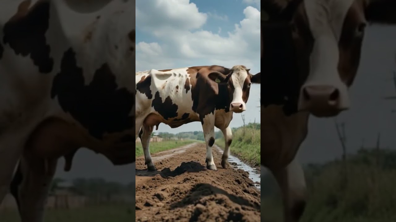 the cow is find his friend 