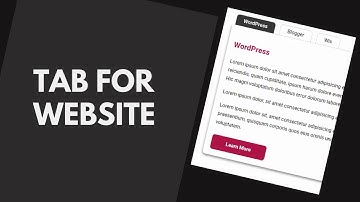 How To Create Tabs With HTML, CSS and JavaScript (Part II)