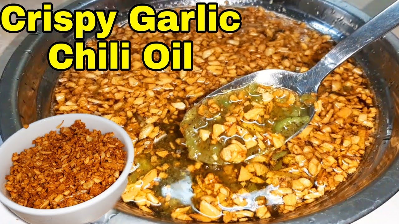 How to make easy Chili Garlic Oil | Crispy Garlic Chili Oil 