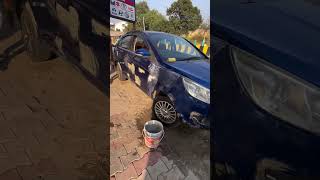 Repaint Process tata zest Blue Color Now Doing Body Filling And Sanding carrepaint carrepair