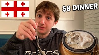 $8 SUPER UNIQUE Georgian Meal | Exploring Saburtalo 🇬🇪