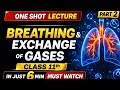 Breathing and Exchange of Gases Class 11th | Revision under 5 minutes only