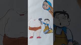 Blue and yellow carpenter cute masha hammering 🔨kaliya #brazil #drawing#usa#shorts