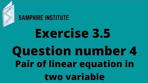 pair of linear equation in two variable|exercise-3.5|question no. 4(v)|class 10th|maths|chapter 3