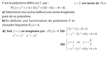 Exo : Déterminer les racines réelles et imaginaires pures d