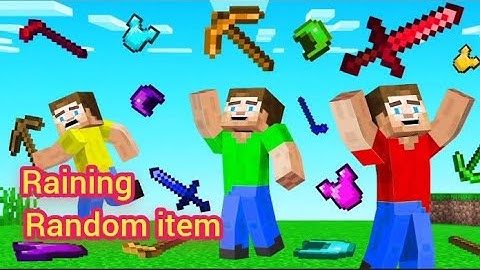 Minecraft but its raining random items #minecraft #minecraftpe #minecraftvideos #video