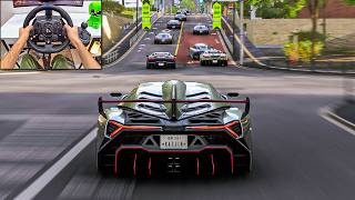 LAMBORGHINI VENENO VS HYPERCARS - Forza Horizon 6 | Logitech G923 Steering Wheel