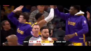 Wenyen Gabriel at the buzzer beater|End the first quarter| Lakers vs Heat