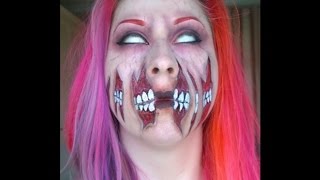 mouth face paint halloween makeup torn quick