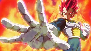 Vegeta vs Broly, Vegeta turns Super Saiyan God for the first time | Dragon ball super movie