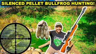 Scope-Cam WALMART Pellet Gun BULLFROG Hunting CHALLENGE!!!! (Catch Clean Cook)
