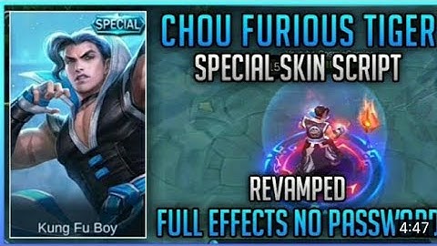 Chou Revamp Special Skin Script With Backup File No Password |GABtzu
