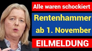🚨 VOR 2 MIN | EILMELDUNG: Rentenhammer ab 1. November 2025 – 8 große Änderungen: erfahren Sie JETZT!