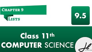9.5  Nested Lists || class 11 computer science || 