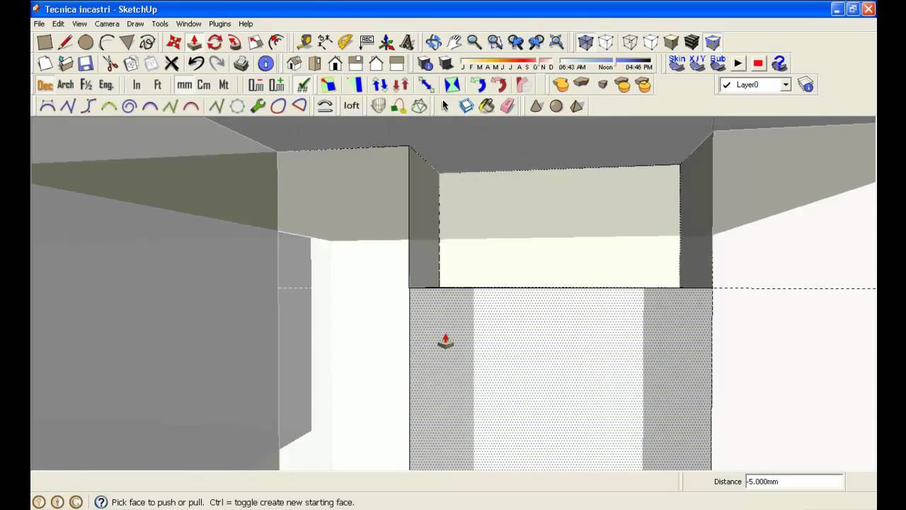 Disegnare gli incastri di legno in SketchUp