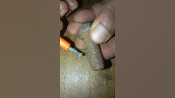 Bolt thread cleaning with wire. #stickwelding #stickweld #secrets #welder #weld #erwtube #for