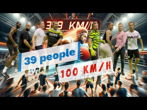 High-Speed Challenge: 39 People vs. 100km/h Ball from Footbot Machine!