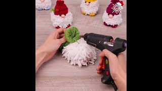 DIY adorable yarn gnome decorations 🎅