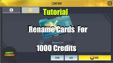 (NattyGaming) CODM Tutorial - How to buy Rename Cards with credits instead of CP