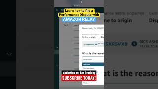 Fix your Amazon Relay score! Learn how to file a dispute 💪🏾#amazonrelay #shorts