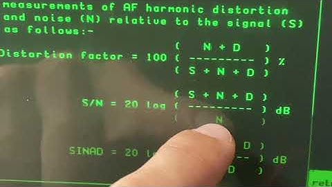 SINAD and S/N to define sensitivity of a receiver | quick example of measurement