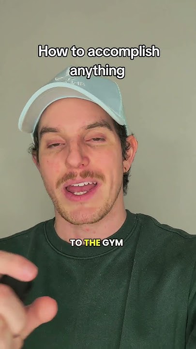 How to accomplish anything. - YouTube