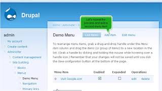 Drupal Create Menus