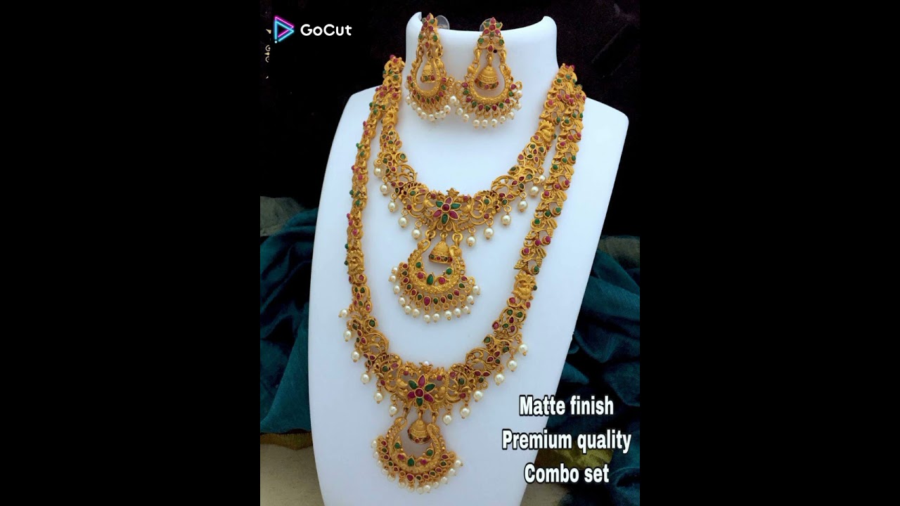 Matte finish premium quality jewellery sets YouTube