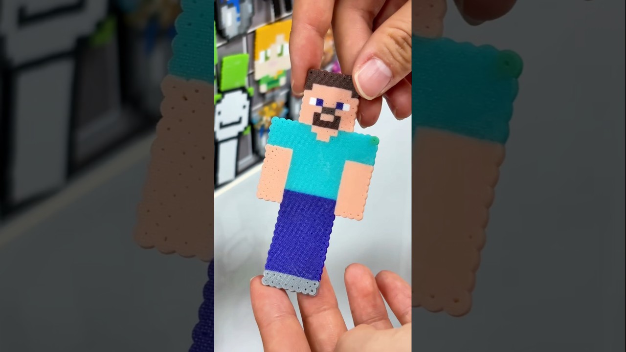 I made a Steve in Minecraft using perlerbeads 
