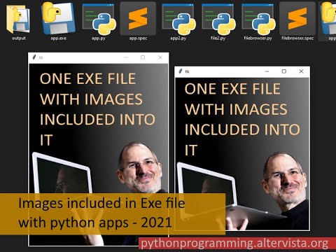 Python in one Exe file with Images INCLUDED - YouTube