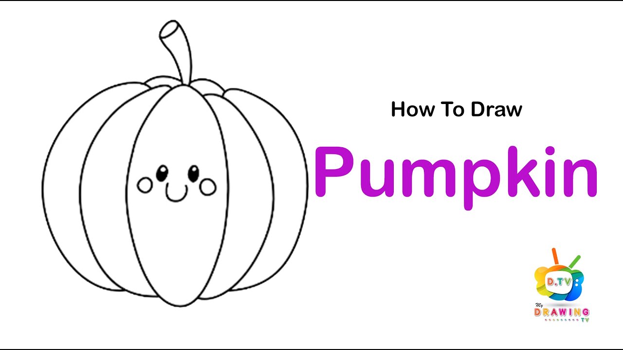 How To Draw A Pumpkin | Easy Drawing Step By Step | #29 - YouTube