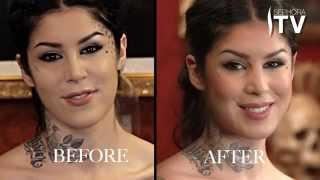 Kat Von D Shows You How To Contour Your Face Using Everlasting Bronzer And Blush