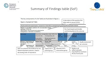 Results of Clinical Practice Guidelines: Summary of Findings Table (SoF)