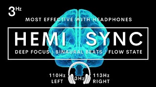 HEMI SYNC FLOW STATE DELTA 3HZ BINAURAL BEATS #flowstate #hemisync #3hz #binaural screenshot 2