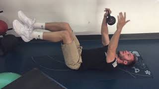 One arm kettlebell deadbug