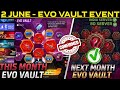 100% Confirm 🎉 June Month Next Evo Vault Free Fire 2026 | New Evo Gun Skin FF 2 June Konsa Aayega