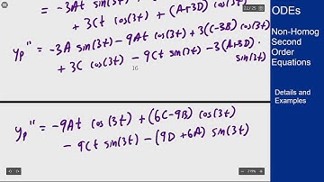 Differential Equations - Second Order Non-Homogeneous Equations - Hard Example