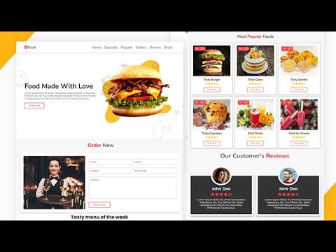 How To Create a Responsive Food Website Using HTML CSS And JavaScript ...