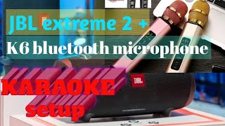 JBL Extreme 2 + K6 bluetooth microphone easy karaoke setup.... - YouTube
