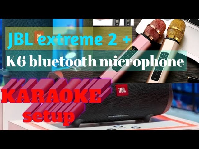 JBL Extreme 2 + K6 bluetooth microphone easy karaoke setup. 