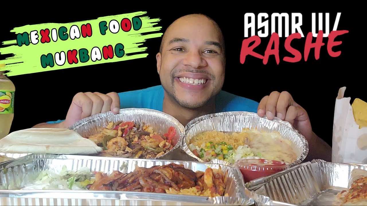 ASMR MUKBANG | MEXICAN FOOD🌮🌯BURRITO JIMMY, FAJITAS TEXANAS (CHICKEN, STEAK & SHRIMP) CHIPS & SALSA😋