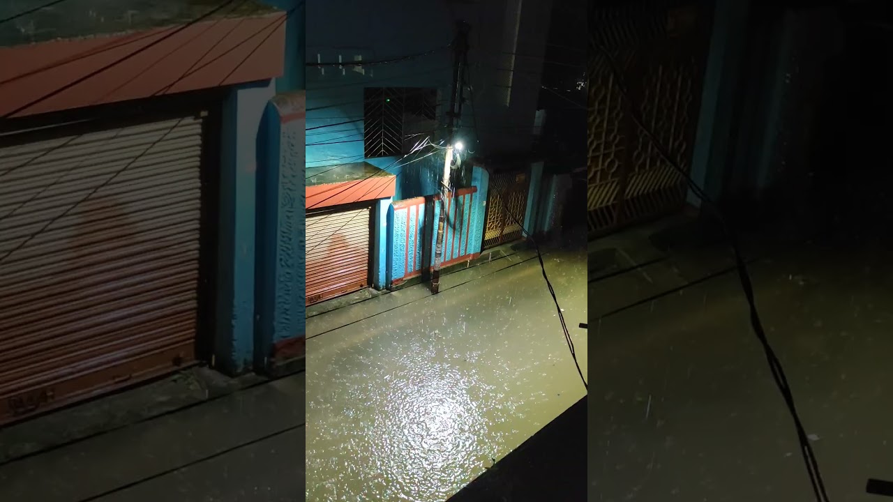 Torrential Rain Cuases massive flooding in Agartala, Tripura 