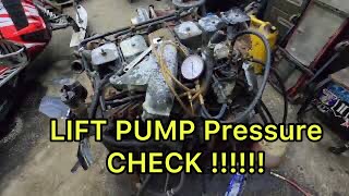 How to check your lift pump pressure on 12 valve Cummins.