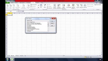 Enabling Data Analysis ToolPak in Excel 2010