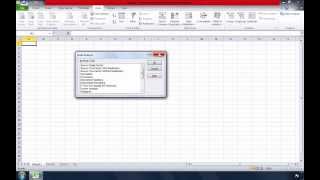 Enabling Data Analysis ToolPak in Excel 2010