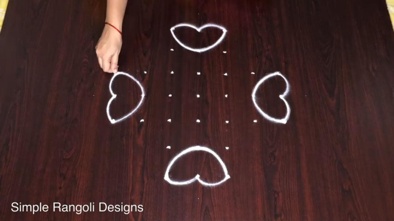 Easy Rangoli Muggulu Small Kolam